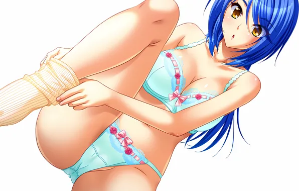 Girl, sexy, lingerie, pantsu, bra, cleavage, panties, long hair