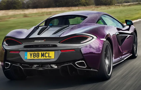 McLaren, вид сзади, Coupe, 2018, SuperSports, Titanium, 570S