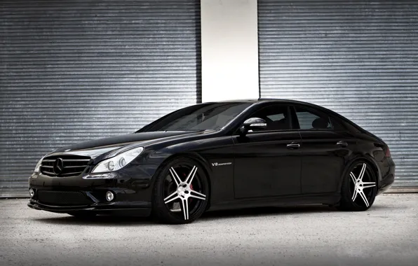 Black, mercedes benz, amg, cls55