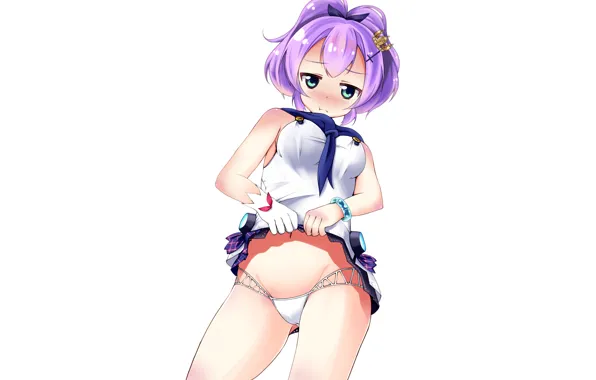 Girl, sexy, lingerie, pantsu, panties, green eyes, dress, anime
