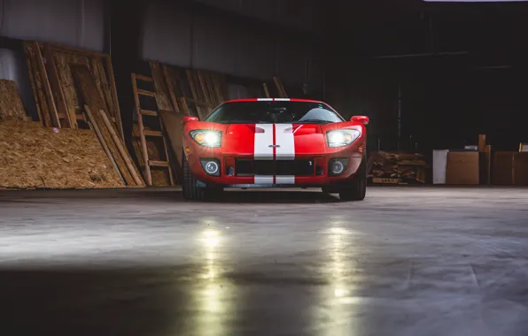Картинка Ford, 2006, Ford GT, front, headlights, GT