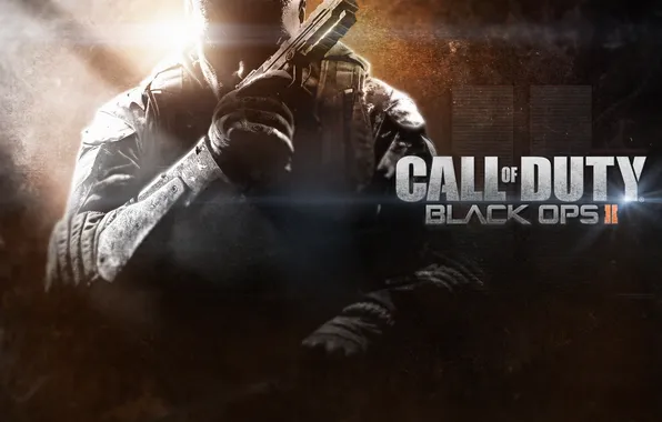 Пистолет, солдат, нож, Call of Duty, блик, Treyarch, Black Ops 2