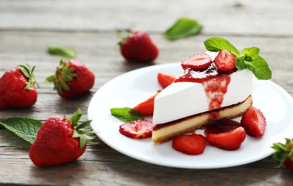 Клубника, торт, десерт, strawberry, чизкейк, cheesecake, mascarpone