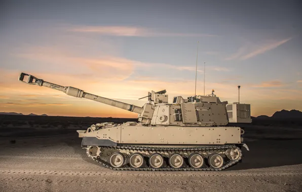 Песок, Paladin, САУ, U.S. Army, M109A7