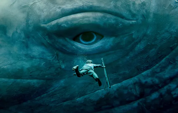 Картинка море, глаз, человек, ситуация, кит, приключения, под водой, драма