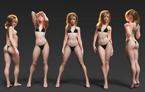 Картинка girl, sexy, ass, cleavage, long hair, boobs, anime, beautiful