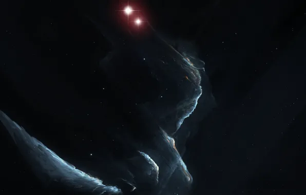 Звезды, Космос, Туманность, Fantasy, Арт, Stars, Space, Art
