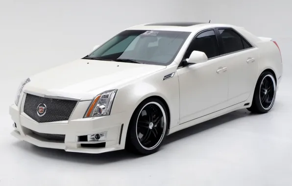 Белый, Кадиллак, 2009, Cadillac CTS