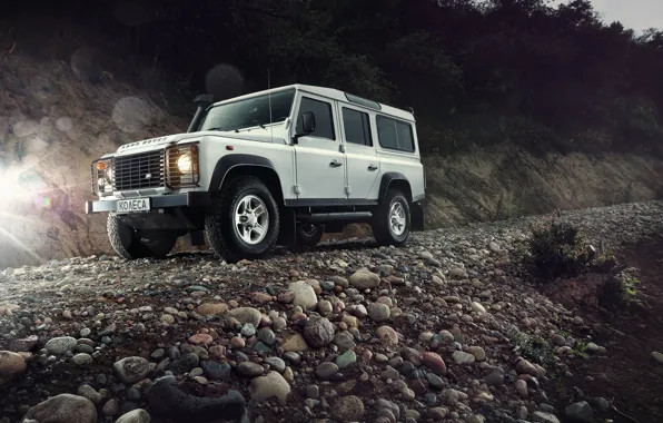 Картинка Light, Land Rover, Front, 4x4, Defender, SUV, Jeep, Wheels