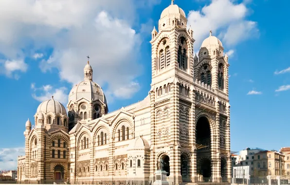 Картинка Франция, собор, Cathedral, Marseille, Cathedral de la Major
