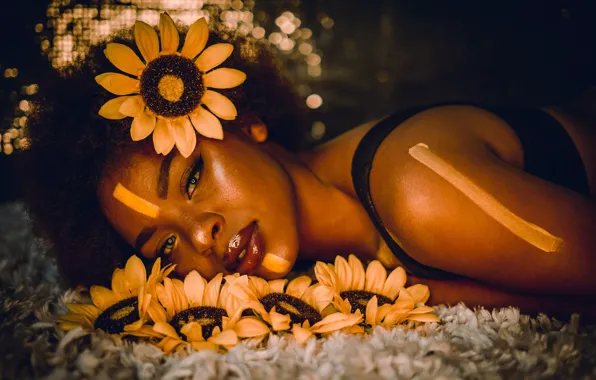 Girl, Flowers, Photo, Butiful