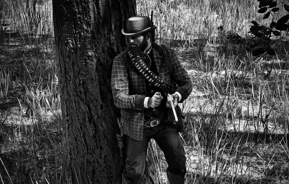HDR, Game, John Marston, UHD, Red Dead Redemption 2, Black & White, Xbox One X, …