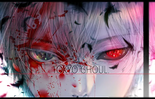Кровь, парень, Tokyo Ghoul, Ken Kaneki, by kuroe