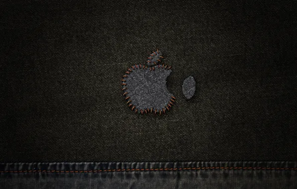 Картинка Apple, джинсы, нитки
