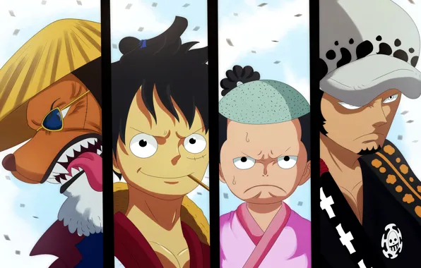 One Piece, pirate, war, anime, samurai, hero, asian, manga