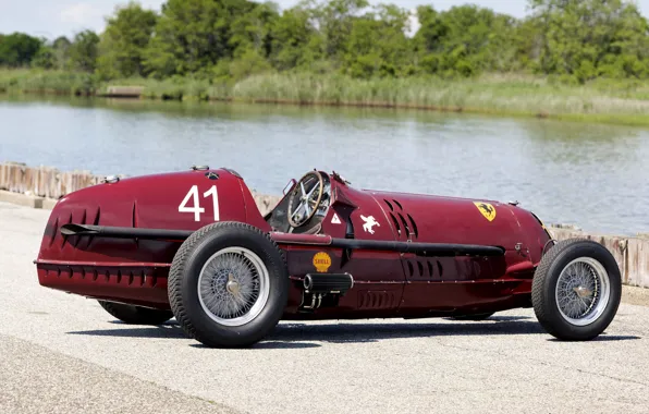 Река, Колеса, Спицы, Alfa Romeo, Classic, Руль, Scuderia Ferrari, Grand Prix