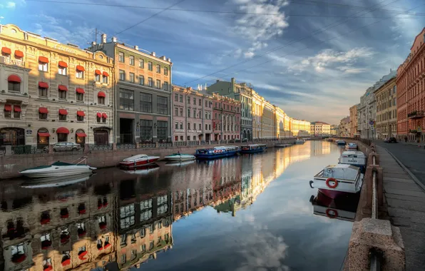 Картинка лето, река, Мойка, Санкт-Петербург