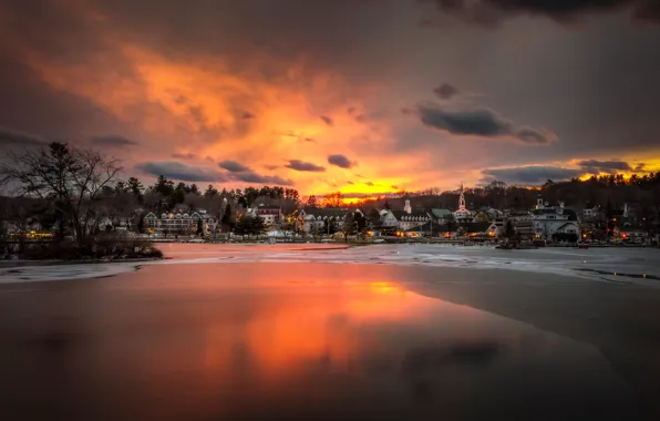 United States, Sunset, New Hampshire, Meredith