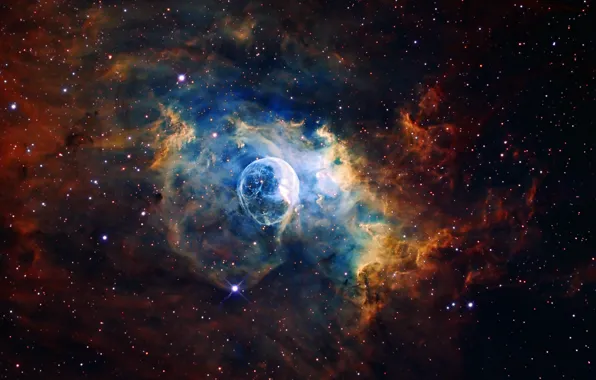 Туманность, Пузырь, nebula, Bubble, NGC 7635