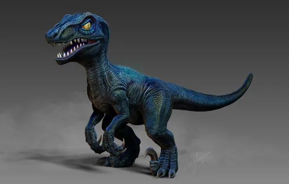 Рендеринг, динозавр, арт, TingHan Wu, My Blue(小藍)