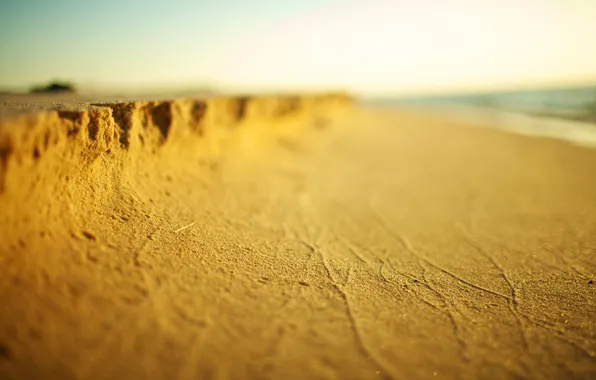 Картинка песок, макро, природа, золото, пустыня