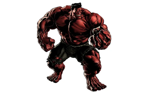 Картинка red, fist, rage, Red Hulk