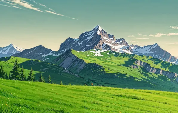 Картинка green, grass, beautiful, springtime, weather