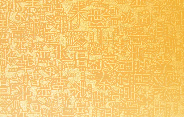 Картинка фон, золото, текстура, иероглифы