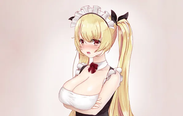 Girl, Nelson, sexy, cleavage, long hair, dress, boobs, anime
