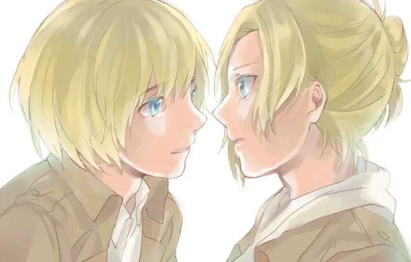 Арт, Shingeki no Kyojin, Атака титанов, глаза в глаза, Армин, Энни