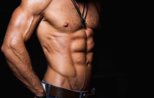 Man, muscles, abs
