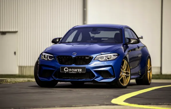 Синий, BMW, G-Power, F87, M2, 2019, M2 Competition, G2M Bi-Turbo