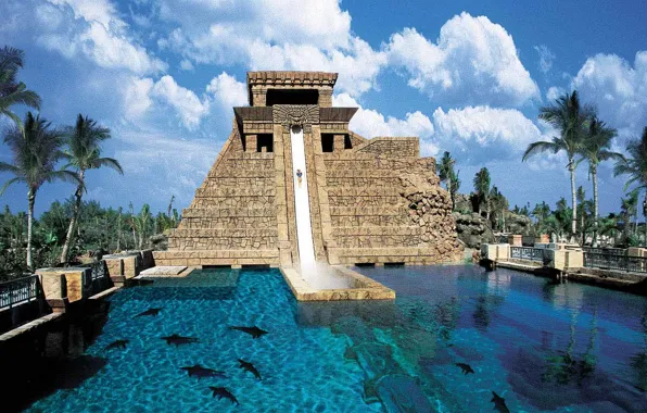 Отель, аквапарк, Bahamas, Багамы, Nassau, Нассау, Water Park, Paradis island