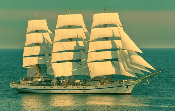 Море, парусник, лазурь, Херсонес