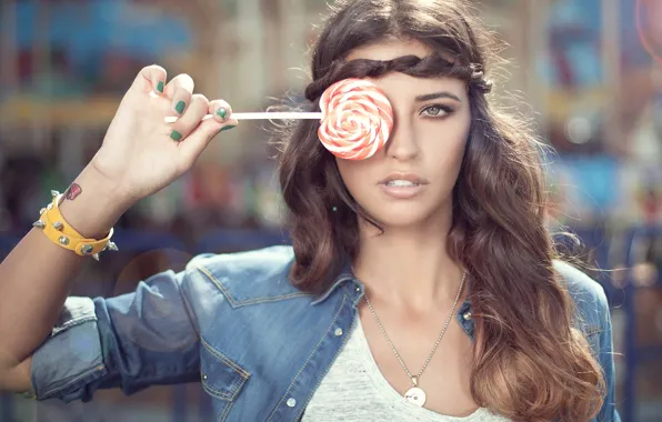 Eyes, sweet, lollipop, braid headband