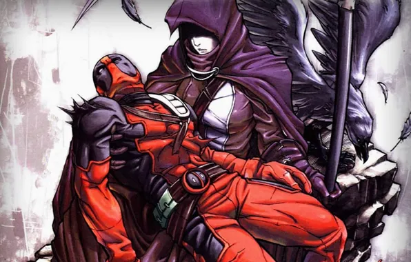 Deadpool, Marvel, Дэдпул, Wade Wilson, Марвел, Lady Death, Леди Смерть, Уэйд Уилсон