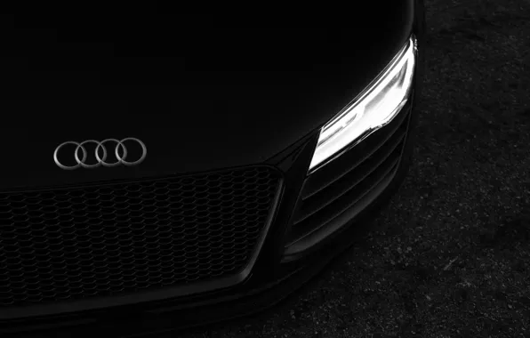 Машина, черный, Audi R8, автомобиль