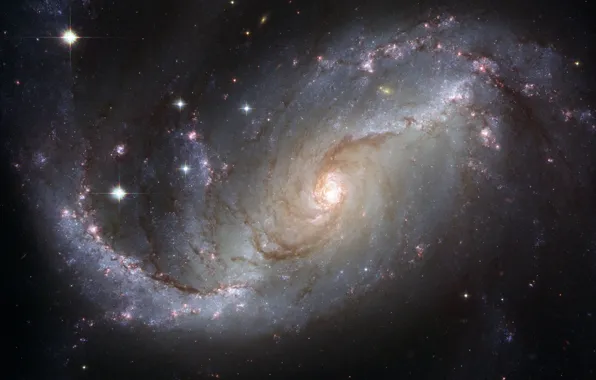 Картинка галактика, созвездие, Золотая Рыба, NGC 1672