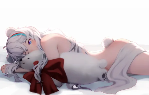 Девушка, игра, мишка, Arknights, Poca