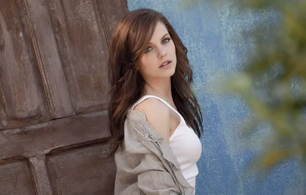 Blouse, eyes, lips, hair, breasts, Kiera Winters, shirt, mouth