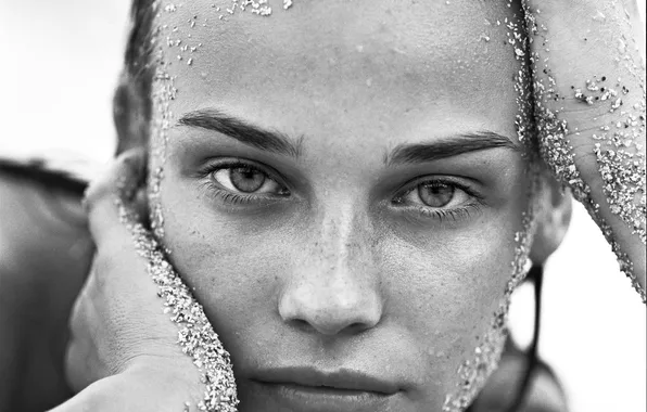 Diane Kruger, monochrome, model, Patrick Demarchelier