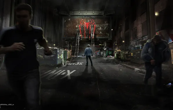 Spider man, the amazing spider man, канцепт арт