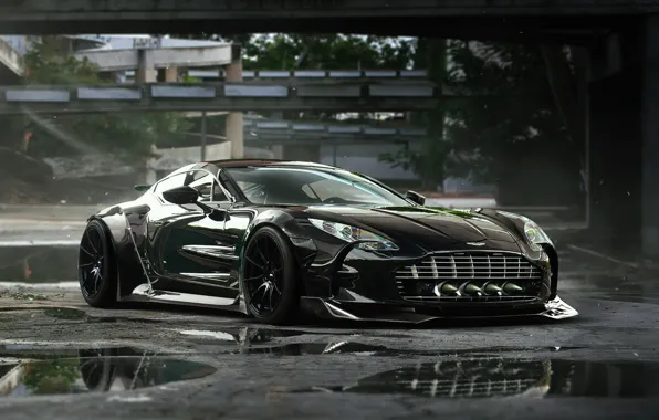 Aston Martin, Black, Tuning, Future, Supercar, ONE-77, by Khyzyl Saleem