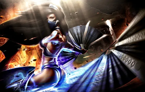 Картинка Mortal Kombat, Princess, Kitana, Steel Fans