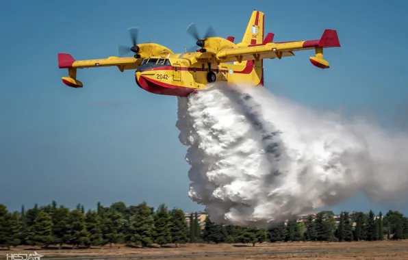 Вода, Bombardier 415, ВВС Греции, Hellenic Air Force, HESJA Air-Art Photography, Пожарный самолет, Самолет амфибия, …