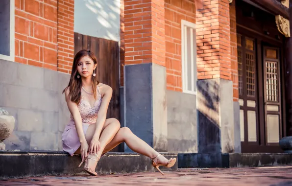 Картинка лето, взгляд, девушка, лицо, милашка, восточная