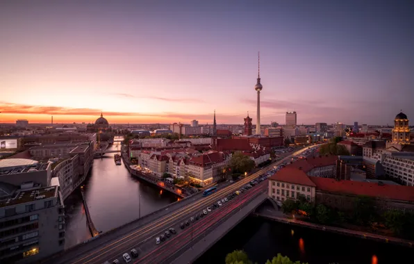 Картинка город, Sunset, Berlin