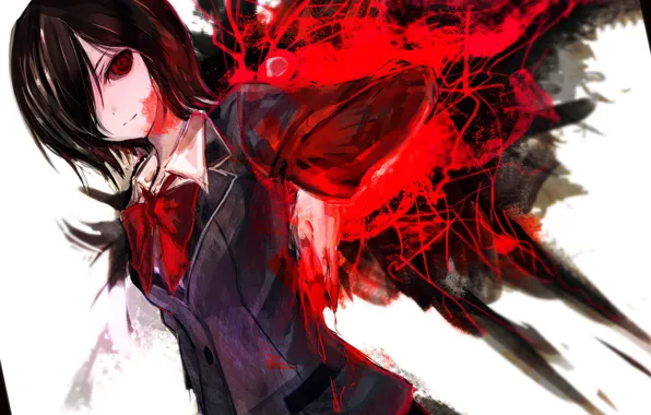 Взгляд, девушка, монстр, гуль, Tokyo Ghoul, Токийский гуль, Канеки Кен, Тока