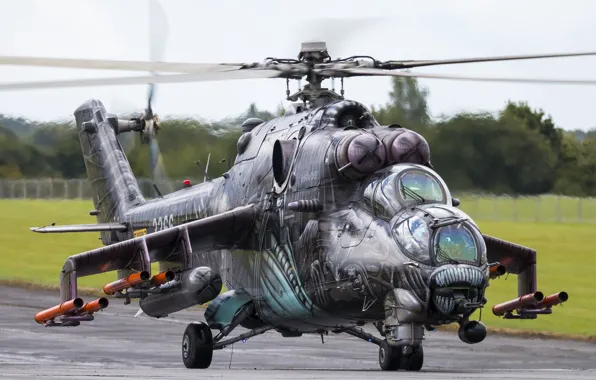 Картинка Helicopter, Ми-24, Czech, Hind, ВВС Чехии, Mi-24V35, Czech Air Force