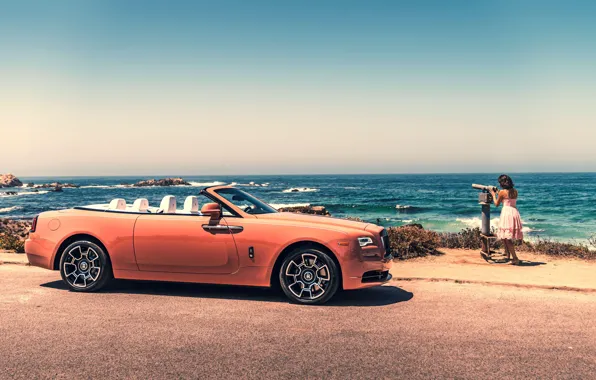 Картинка Girl, Orange, Luxury, Rolls-Royce Wraith